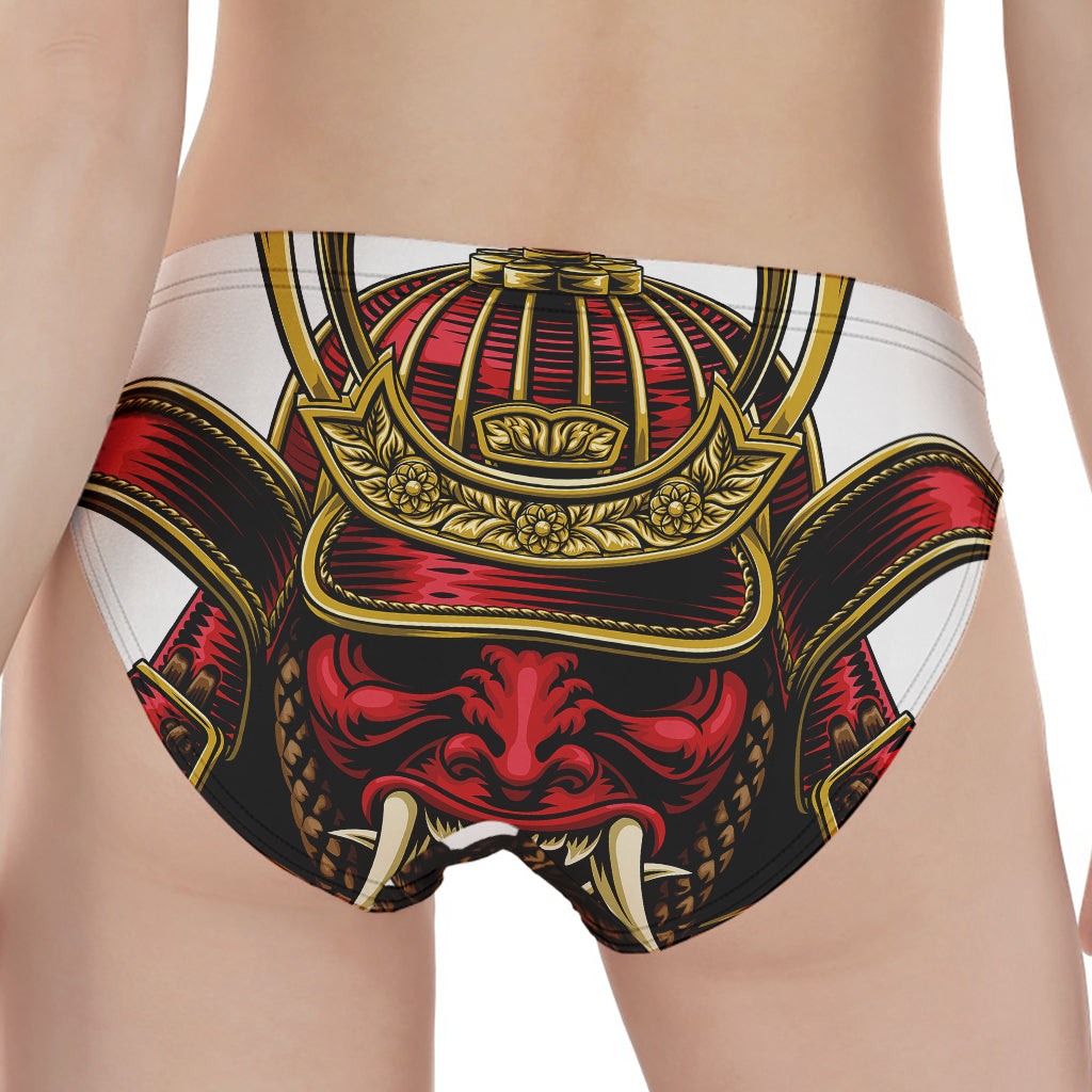 Japanese Samurai Helmet Print Women's Panties