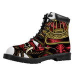 Japanese Samurai Helmet Print Work Boots