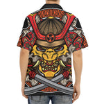 Japanese Samurai Mask Print Aloha Shirt
