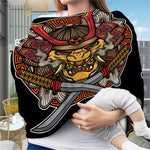 Japanese Samurai Mask Print Baby Seat Cover