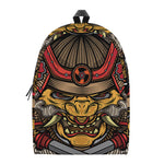Japanese Samurai Mask Print Backpack