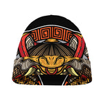 Japanese Samurai Mask Print Beanie