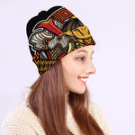 Japanese Samurai Mask Print Beanie