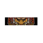 Japanese Samurai Mask Print Bed Runner