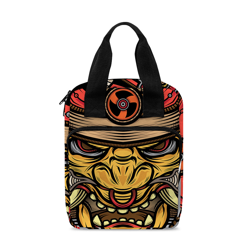 Japanese Samurai Mask Print Bible Tote Bag