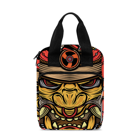 Japanese Samurai Mask Print Bible Tote Bag