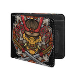 Japanese Samurai Mask Print Bifold Wallet
