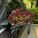 Japanese Samurai Mask Print Car Side Mirror Covers