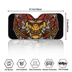 Japanese Samurai Mask Print Car Windshield Sun Shade