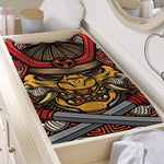 Japanese Samurai Mask Print Changing Pad Cover