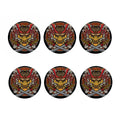 Japanese Samurai Mask Print Coaster Set