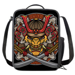 Japanese Samurai Mask Print Crossbody Lunch Bag