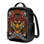 Japanese Samurai Mask Print Crossbody Lunch Bag