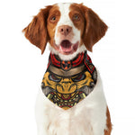 Japanese Samurai Mask Print Dog Bandana