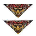 Japanese Samurai Mask Print Dog Bandana