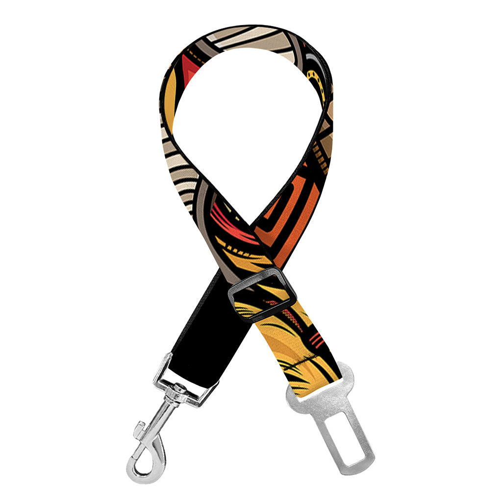 Japanese Samurai Mask Print Dog Seat Belt