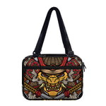 Japanese Samurai Mask Print Double Strap Bible Bag