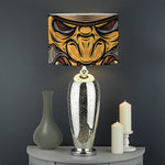Japanese Samurai Mask Print Drum Lamp Shade