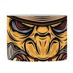 Japanese Samurai Mask Print Drum Lamp Shade