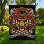Japanese Samurai Mask Print Garden Flag