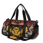 Japanese Samurai Mask Print Gym Bag