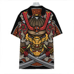 Japanese Samurai Mask Print Hawaiian Shirt