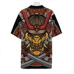 Japanese Samurai Mask Print Hawaiian Shirt