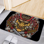 Japanese Samurai Mask Print Indoor Door Mat
