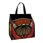 Japanese Samurai Mask Print Insulated Lunch Tote