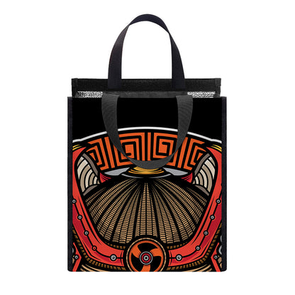 Japanese Samurai Mask Print Insulated Lunch Tote