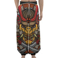 Japanese Samurai Mask Print Lantern Pants