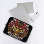 Japanese Samurai Mask Print Laptop Sleeve
