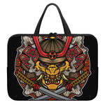 Japanese Samurai Mask Print Laptop Sleeve With Handle