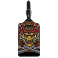 Japanese Samurai Mask Print Luggage Tag