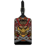 Japanese Samurai Mask Print Luggage Tag