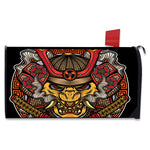 Japanese Samurai Mask Print Mailbox Cover