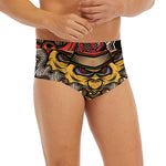 Japanese Samurai Mask Print Men's Briefs