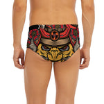 Japanese Samurai Mask Print Men's Briefs