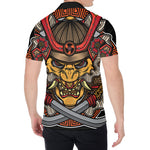 Japanese Samurai Mask Print Men's Shirt