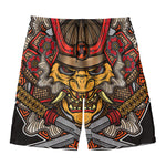 Japanese Samurai Mask Print Men's Swim Trunks