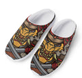 Japanese Samurai Mask Print Mesh Casual Shoes