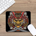 Japanese Samurai Mask Print Mouse Pad