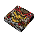 Japanese Samurai Mask Print Outdoor Seat Cushion Cover