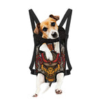 Japanese Samurai Mask Print Pet Carrier Backpack