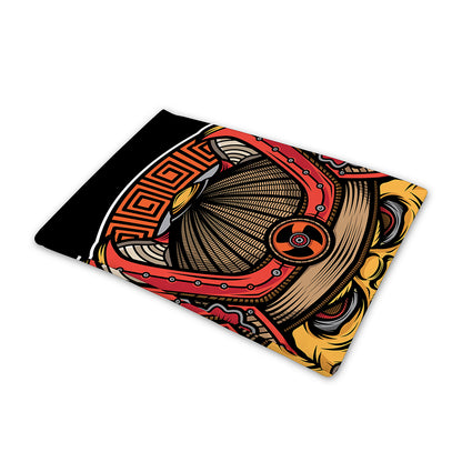 Japanese Samurai Mask Print Pet Cooling Mat Cover