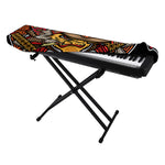 Japanese Samurai Mask Print Piano Keyboard Cover