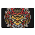 Japanese Samurai Mask Print Polyester Doormat
