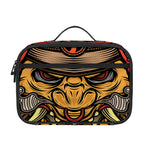 Japanese Samurai Mask Print Portable Lunch Bag