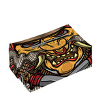 Japanese Samurai Mask Print Rectangle Tissue Box Cover