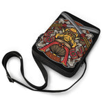 Japanese Samurai Mask Print Rectangular Crossbody Bag